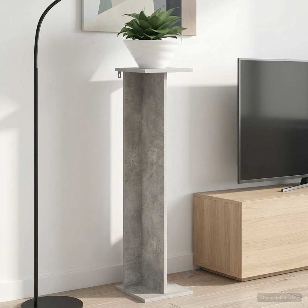 Növényállvány Beton Szürke 25 x 25,5 x 100,5 cm Mérnöki fa