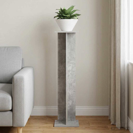 Növényállvány Beton Szürke 25 x 25,5 x 100,5 cm Mérnöki fa