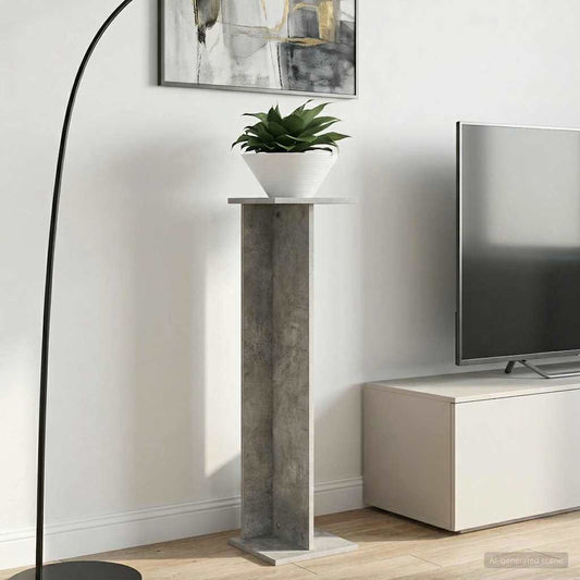 Növényállvány 2 pcs Beton Szürke 25 x 25,5 x 100,5 cm