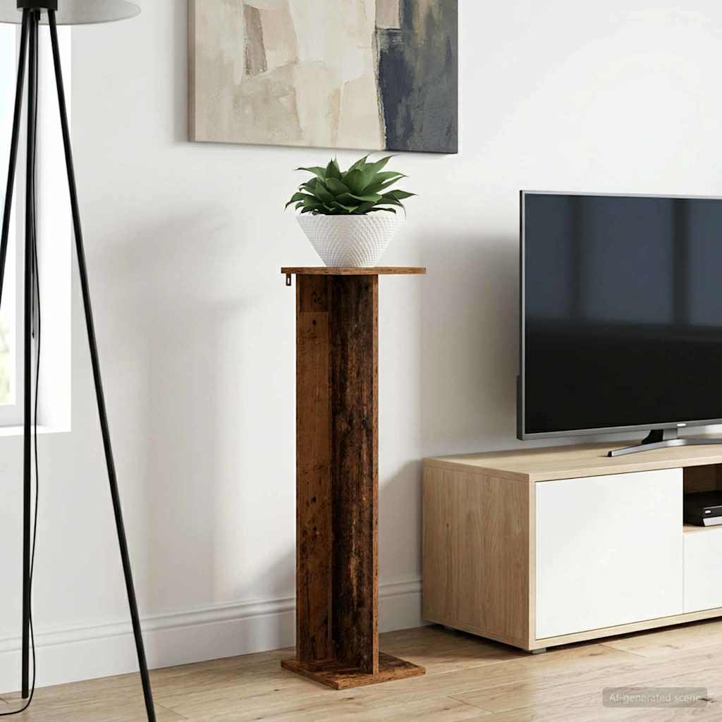 Növényállvány 2 pcs Öreg fa 25 x 25,5 x 100,5 cm Mérnöki fa