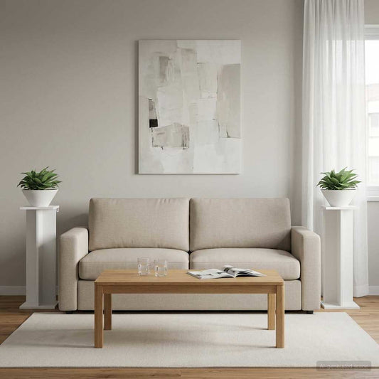 Növényállvány 2 pcs Fehér 25 x 25,5 x 80,5 cm Mérnöki fa