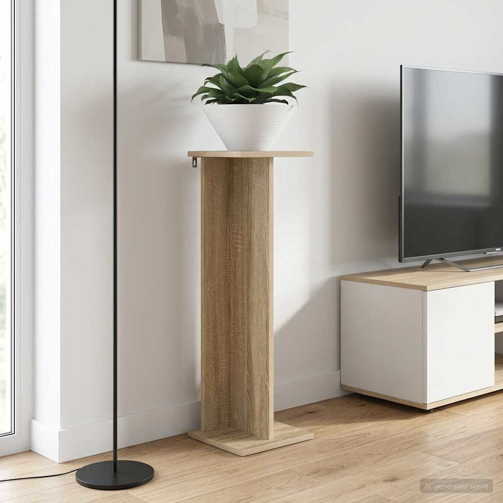 Növényállvány 2 db Sonoma tölgy 25 x 25,5 x 80,5 cm Mérnöki fa