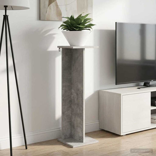 Növényállvány Beton Szürke 25 x 25,5 x 80,5 cm Mérnöki fa