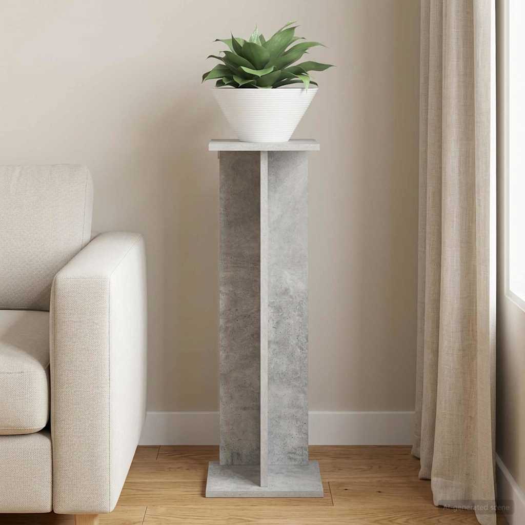 Növényállvány Beton Szürke 25 x 25,5 x 80,5 cm Mérnöki fa