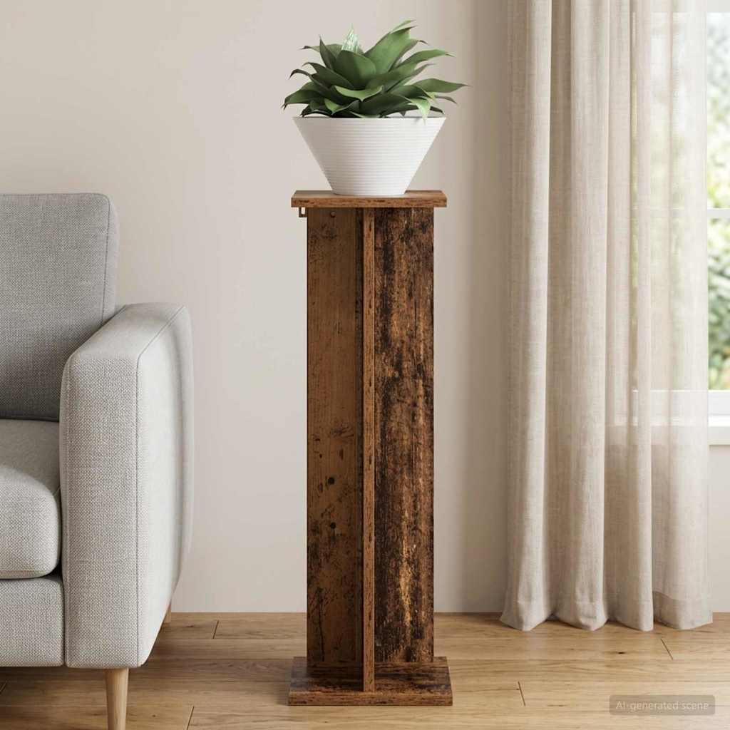Növényállvány Öreg fa 25 x 25,5 x 80,5 cm Mérnöki fa