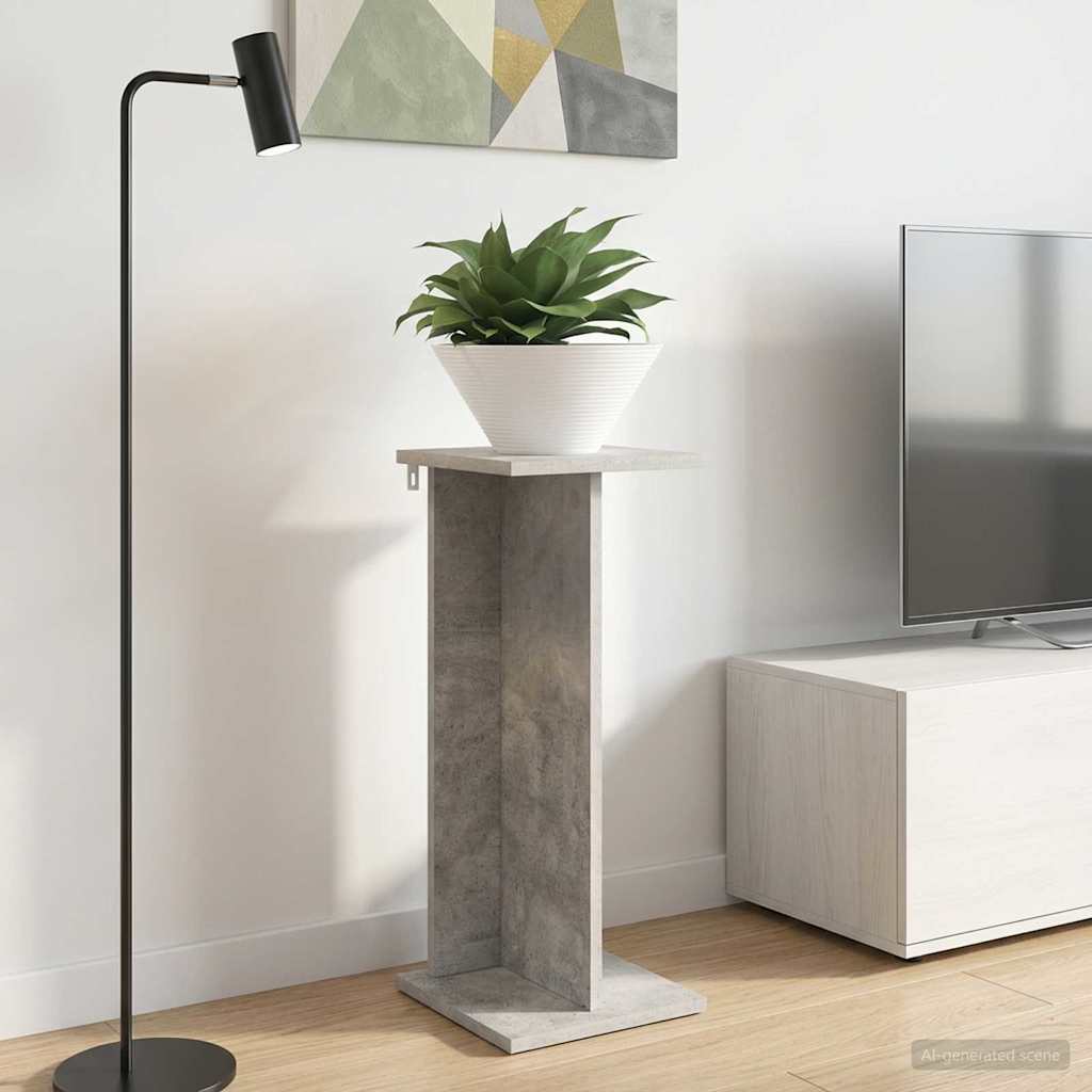 Növényállvány Beton Szürke 25 x 25,5 x 60,5 cm Mérnöki fa
