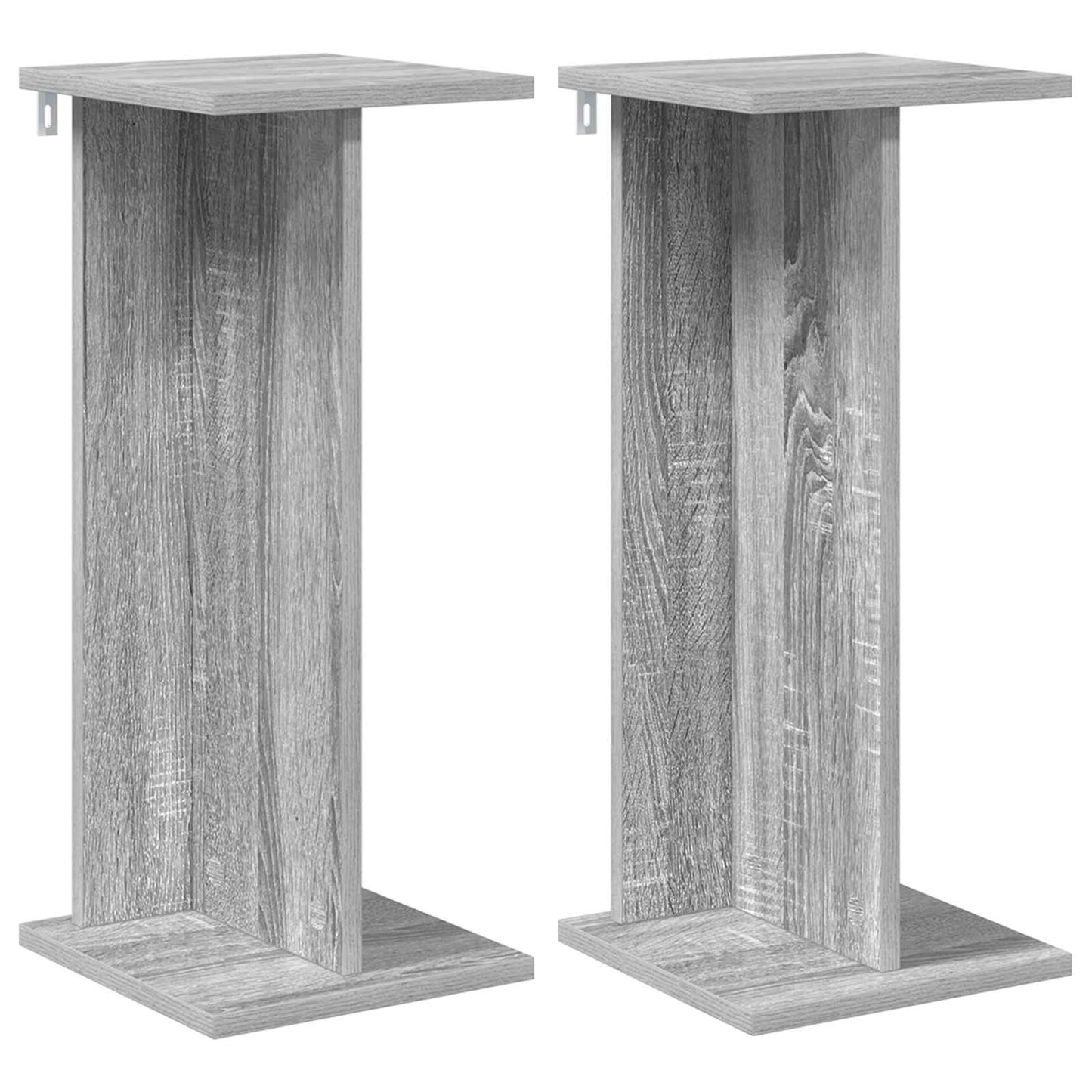Növényállvány 2 db Szürke Sonoma 25 x 25,5 x 60,5 cm Mérnöki fa