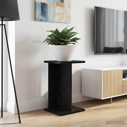 Növényállvány 2 pcs Fekete Tölgy 25 x 25,5 x 40,5 cm Mérnöki fa