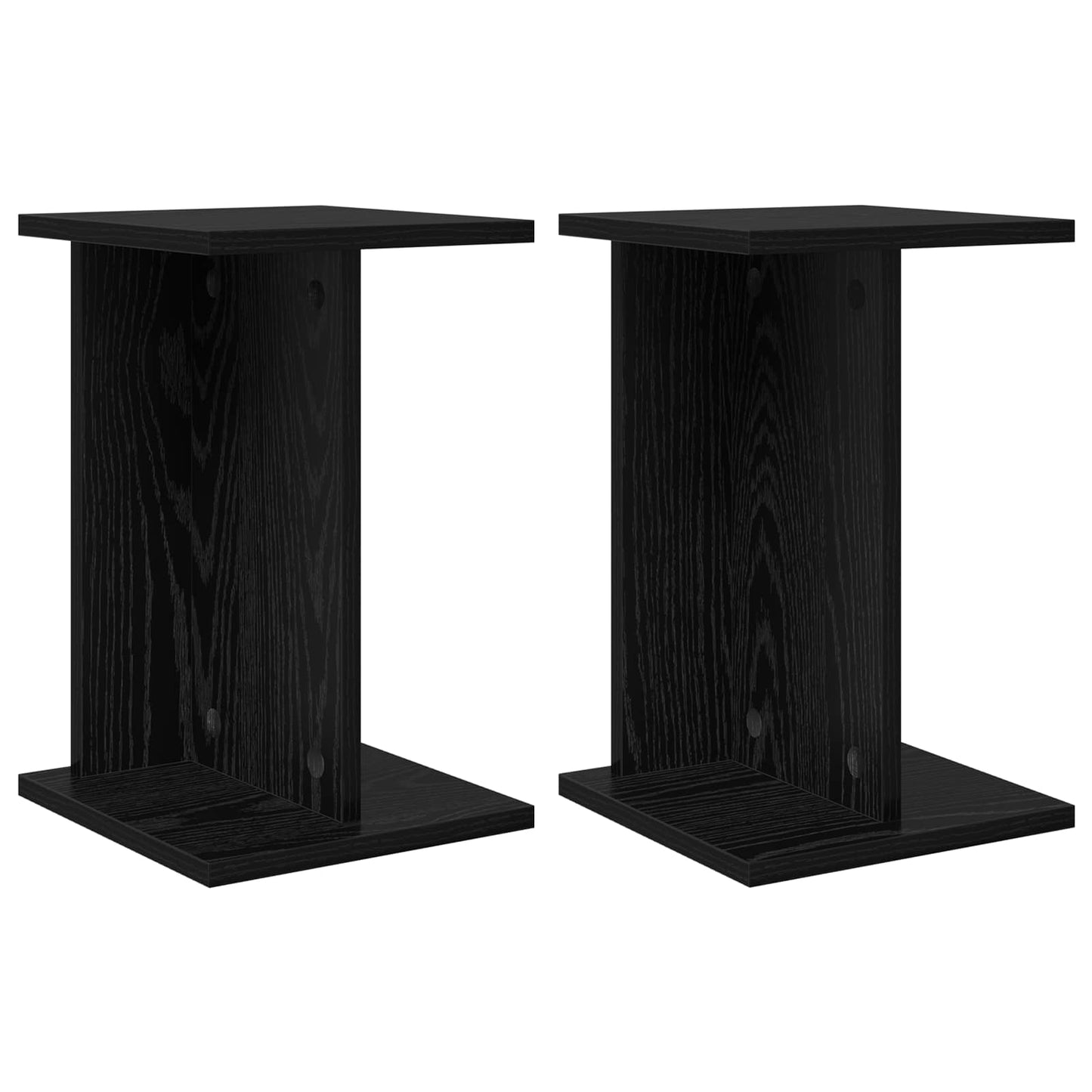 Növényállvány 2 pcs Fekete Tölgy 25 x 25,5 x 40,5 cm Mérnöki fa