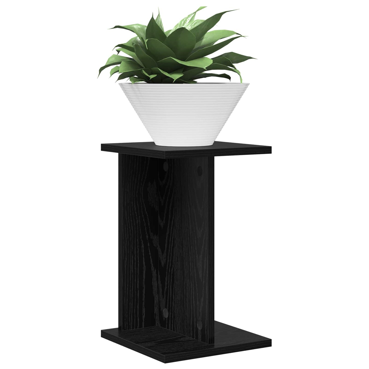 Növényállvány 2 pcs Fekete Tölgy 25 x 25,5 x 40,5 cm Mérnöki fa