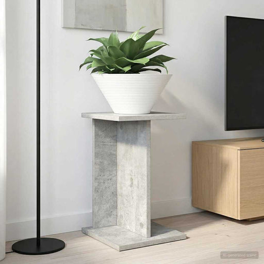 Növényállvány 2 pcs Beton Szürke 25 x 25,5 x 40,5 cm Mérnöki fa