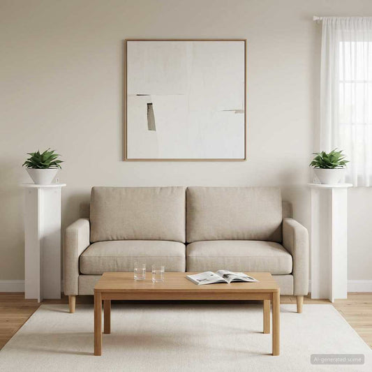 Növényállvány 2 pcs Fehér Ø40 x 100 cm Szerelt Fa