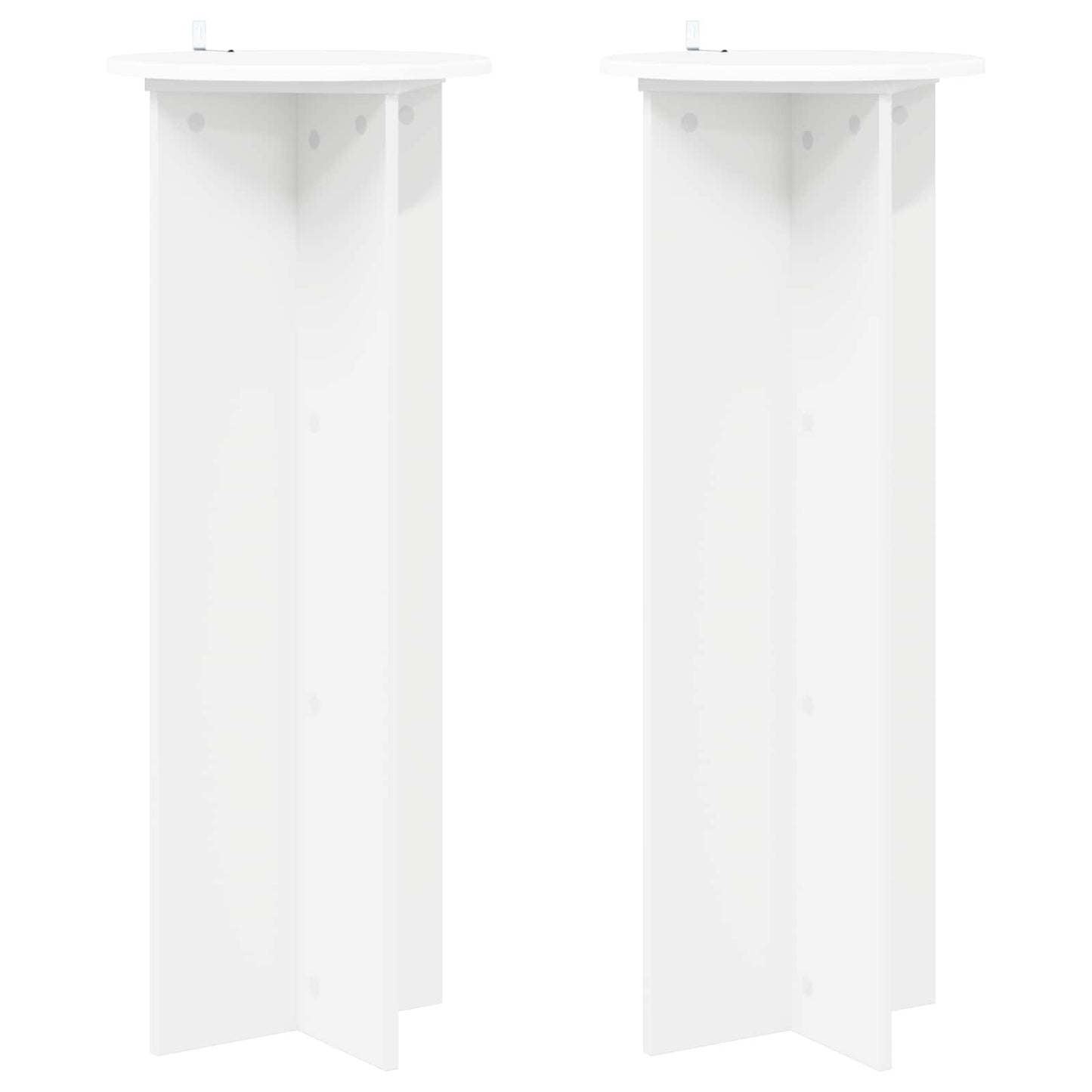 Növényállvány 2 pcs Fehér Ø40 x 100 cm Szerelt Fa