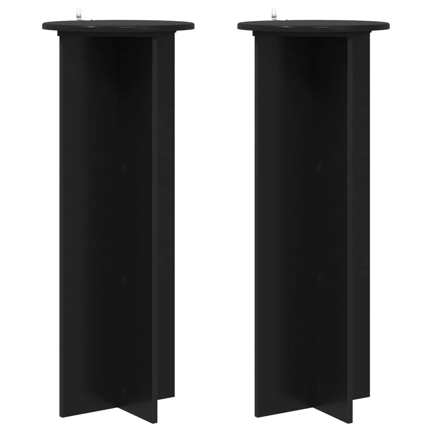 Növényállvány 2 pcs Fekete Ø40 x 100 cm Szerelt Fa