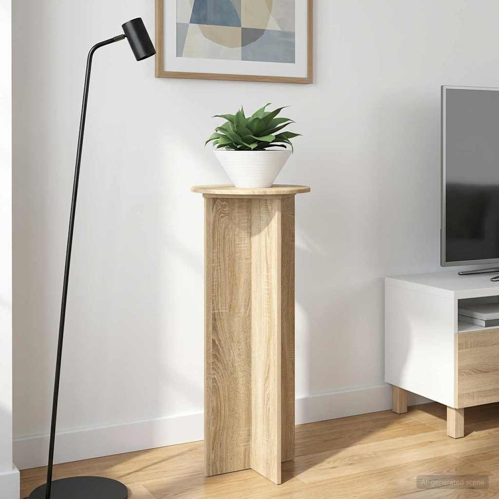 Növényállvány 2 pcs Sonoma Tölgy Ø40 x 100 cm Szerelt Fa