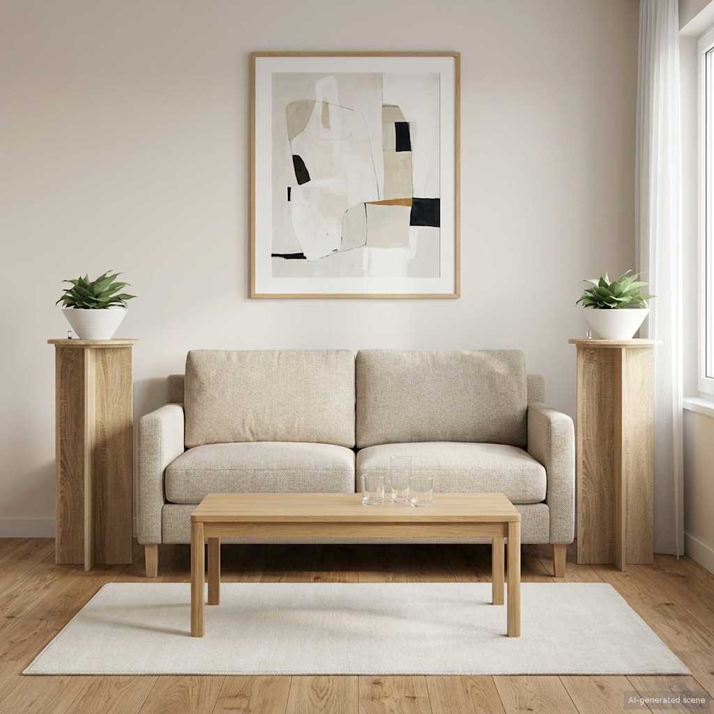 Növényállvány 2 pcs Sonoma Tölgy Ø40 x 100 cm Szerelt Fa