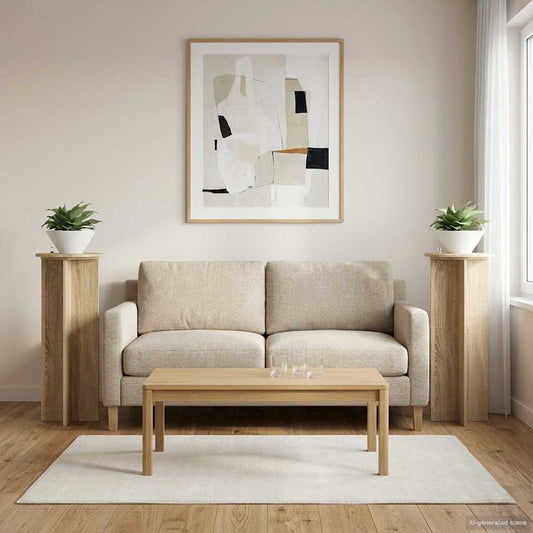 Növényállvány 2 pcs Sonoma Tölgy Ø40 x 100 cm Szerelt Fa