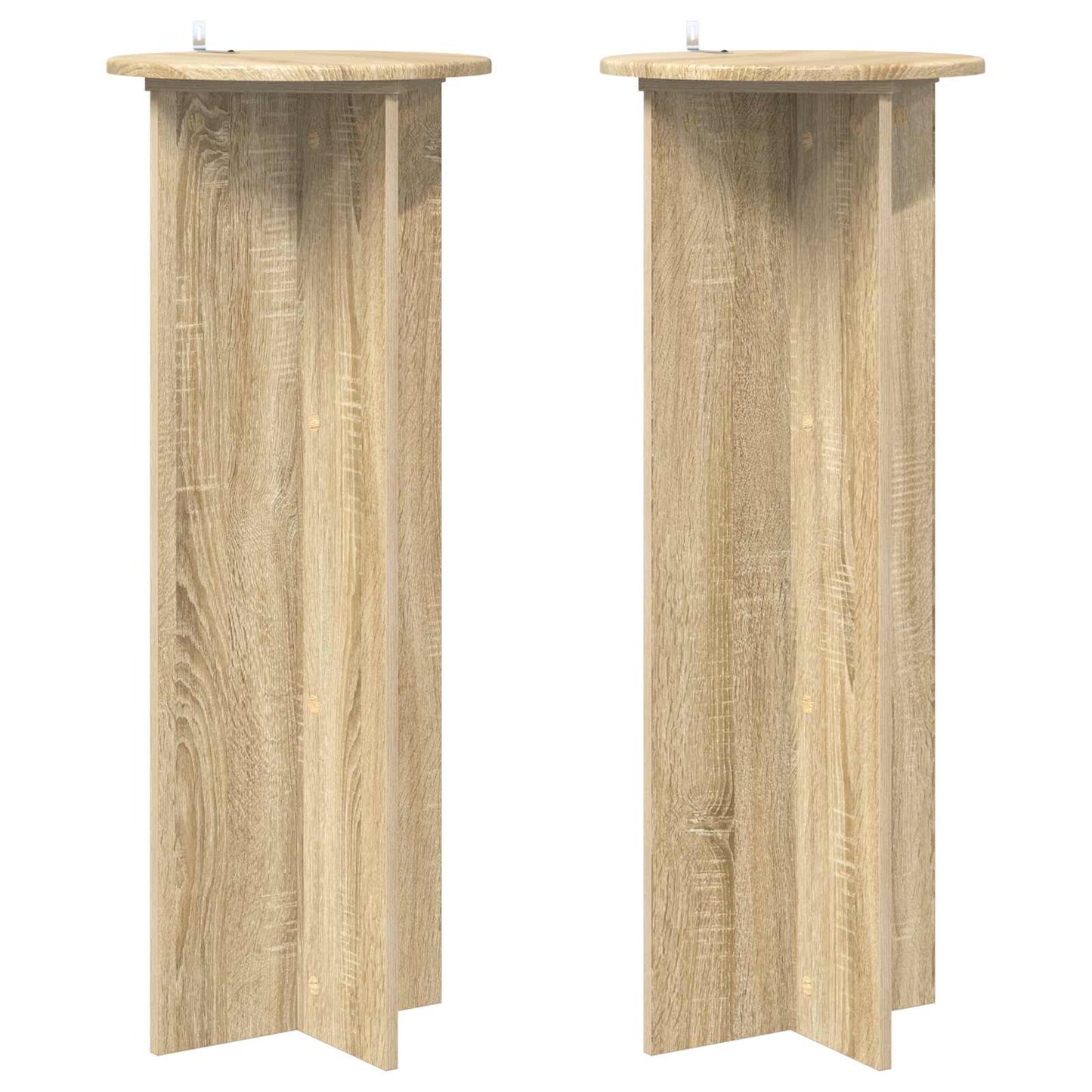 Növényállvány 2 pcs Sonoma Tölgy Ø40 x 100 cm Szerelt Fa