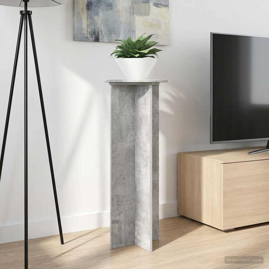 Növényállvány 2 pcs Betonszürke Ø40 x 100 cm Szerelt Fa