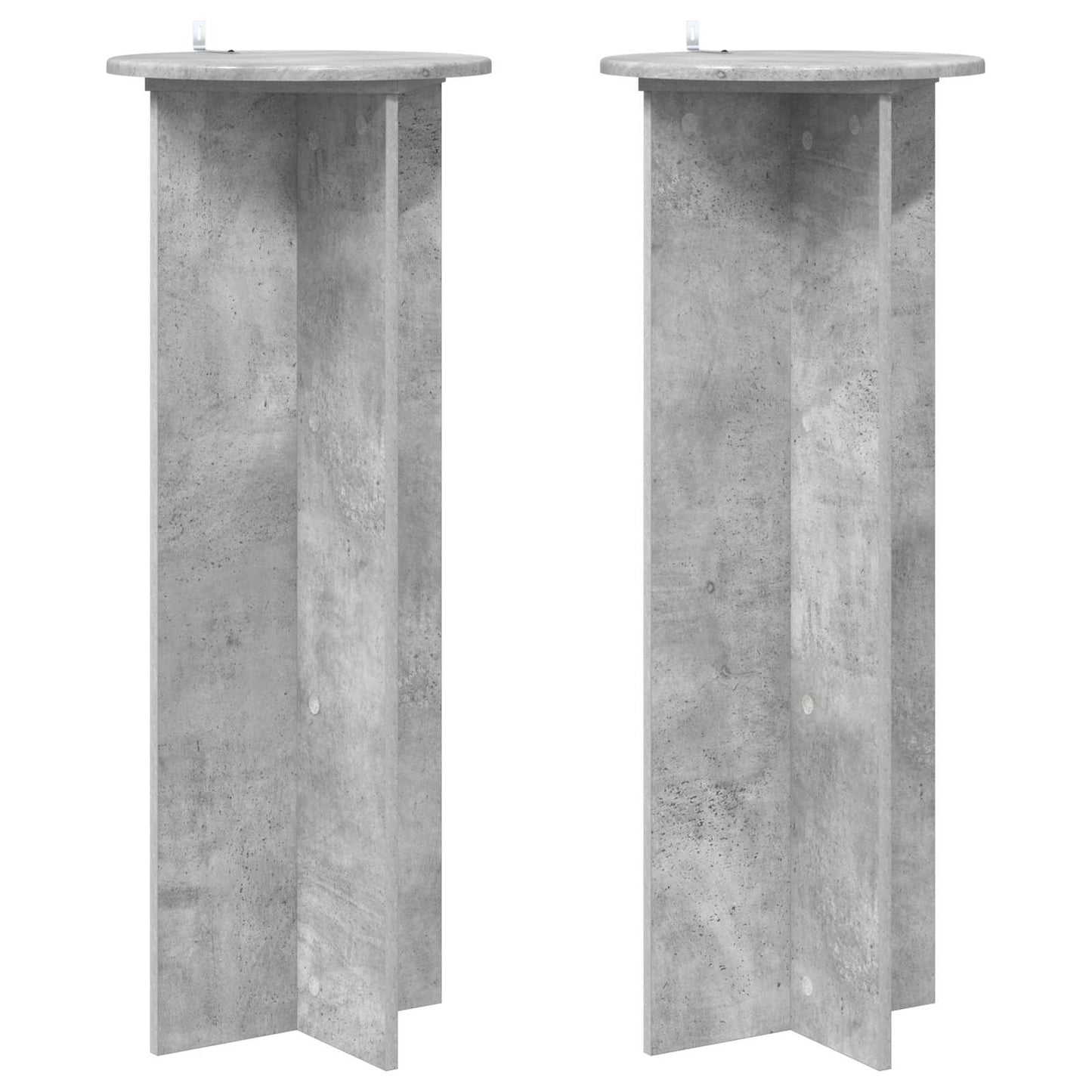 Növényállvány 2 pcs Betonszürke Ø40 x 100 cm Szerelt Fa