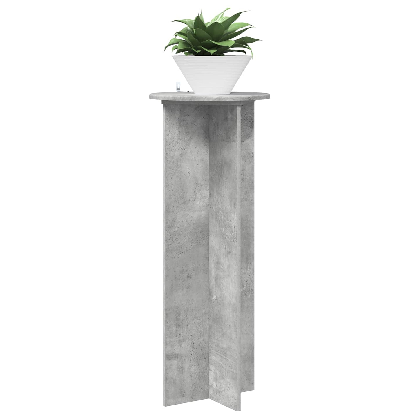 Növényállvány 2 pcs Betonszürke Ø40 x 100 cm Szerelt Fa