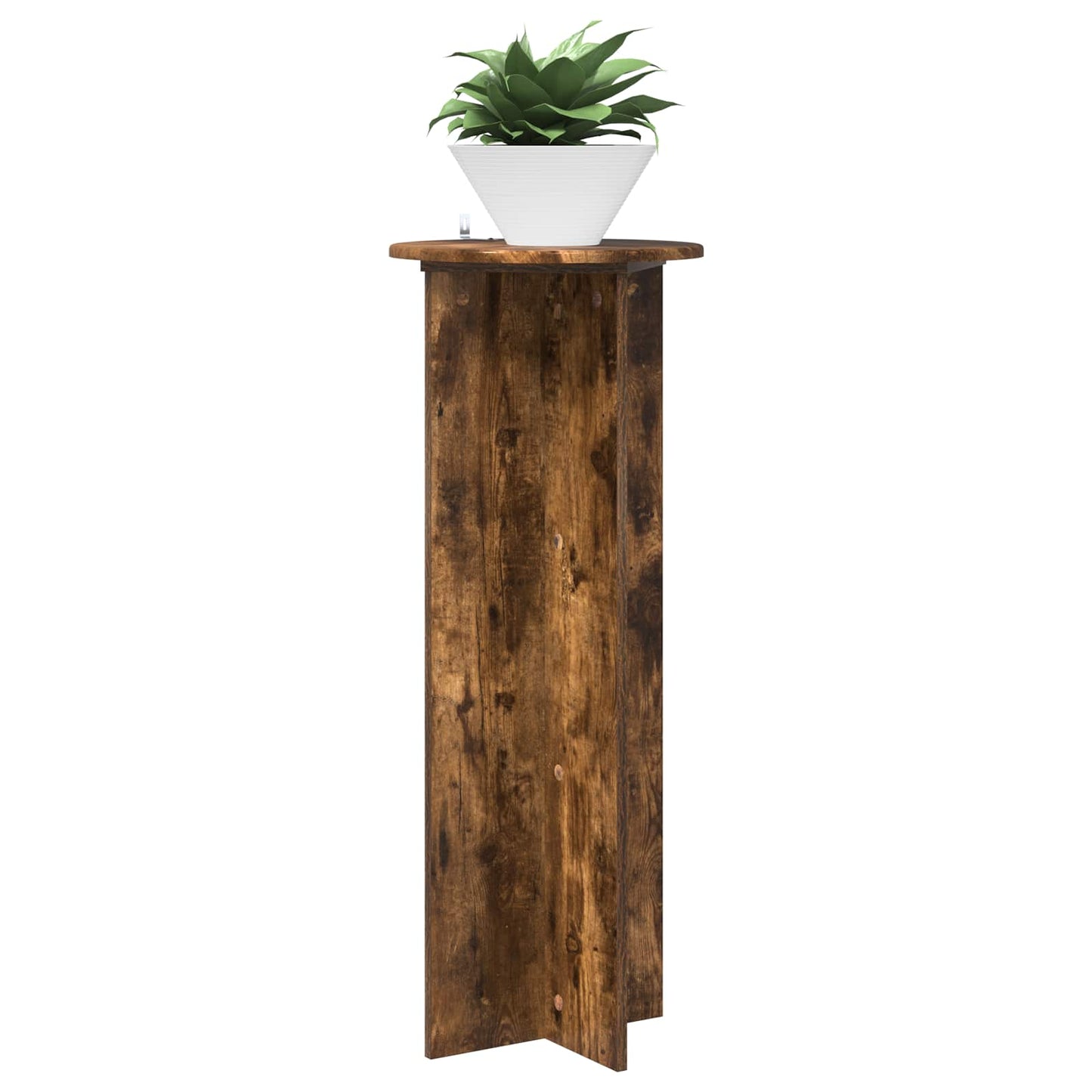 Növényállvány 2 pcs Füstös Tölgy Ø40 x 100 cm Szerelt Fa