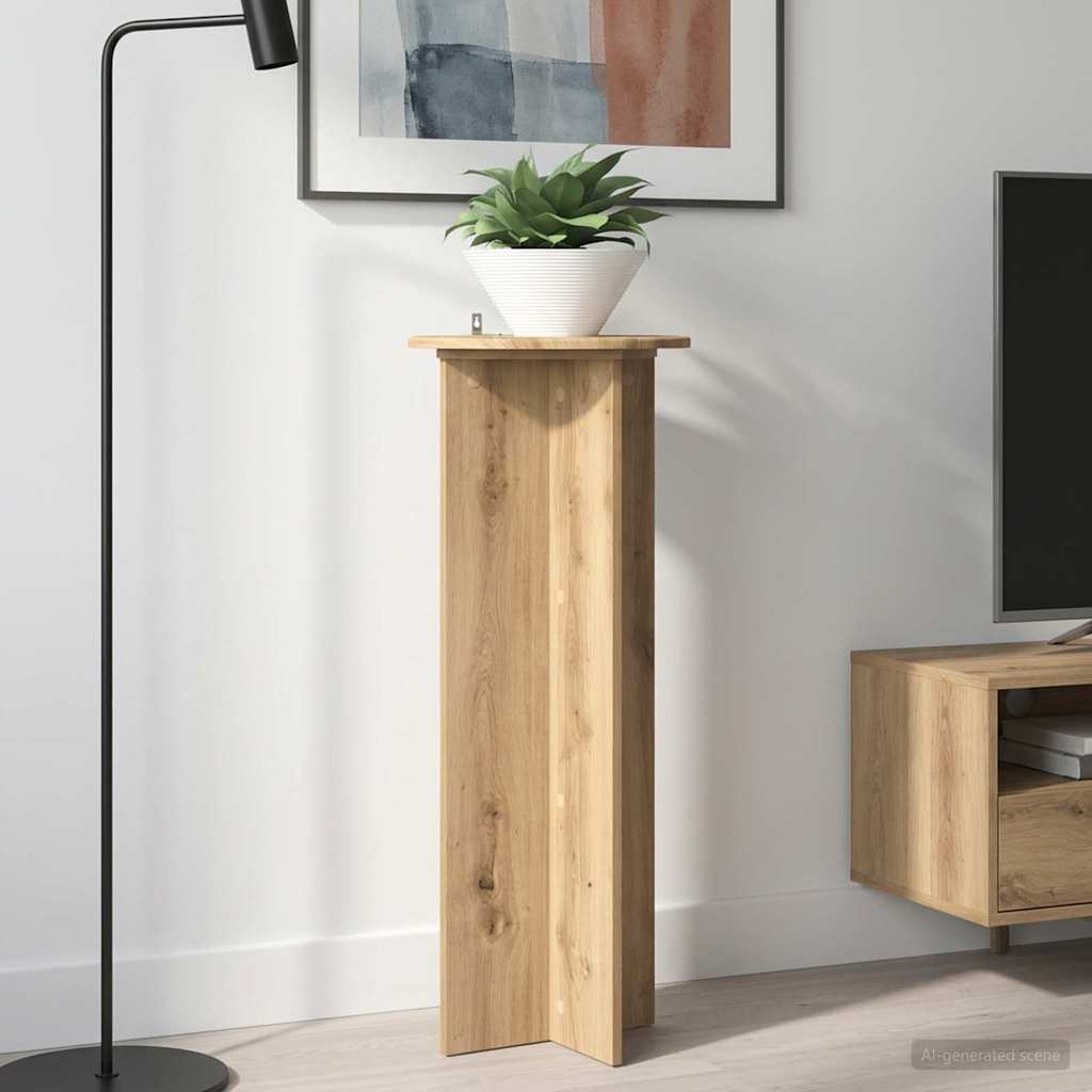 Növényállvány 2 db Kézműves Tölgy Ø40 x 100 cm Szerelt Fa