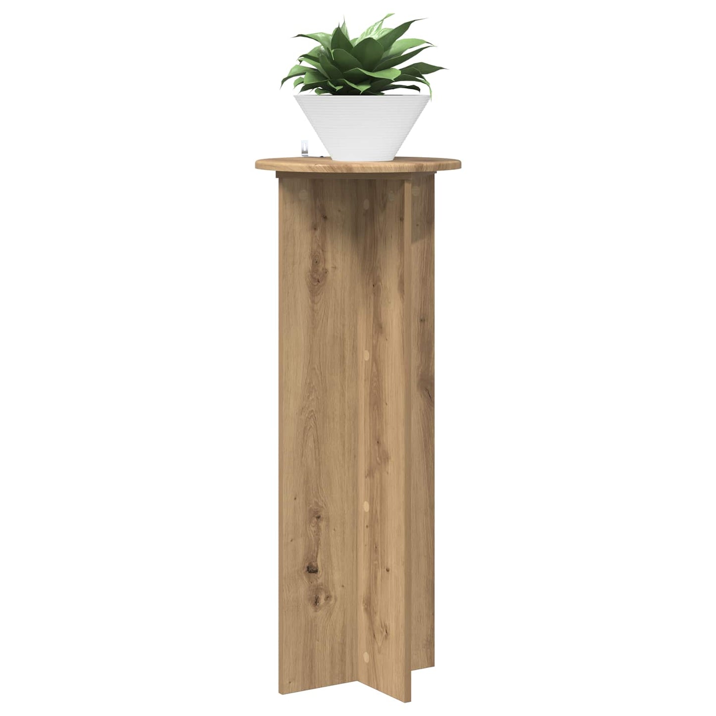 Növényállvány 2 db Kézműves Tölgy Ø40 x 100 cm Szerelt Fa