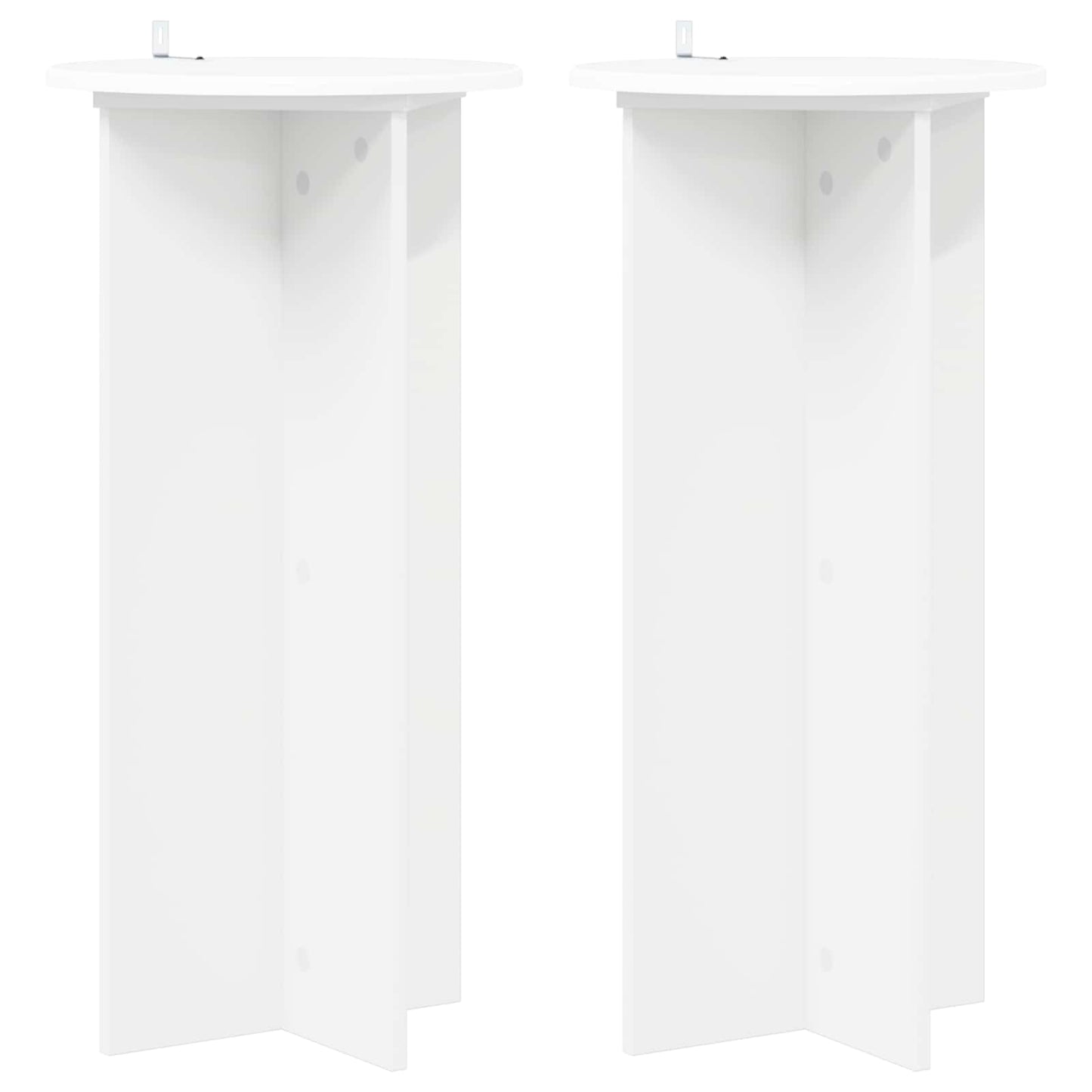 Növényállvány 2 pcs Fehér Ø40 x 80 cm Szerelt Fa