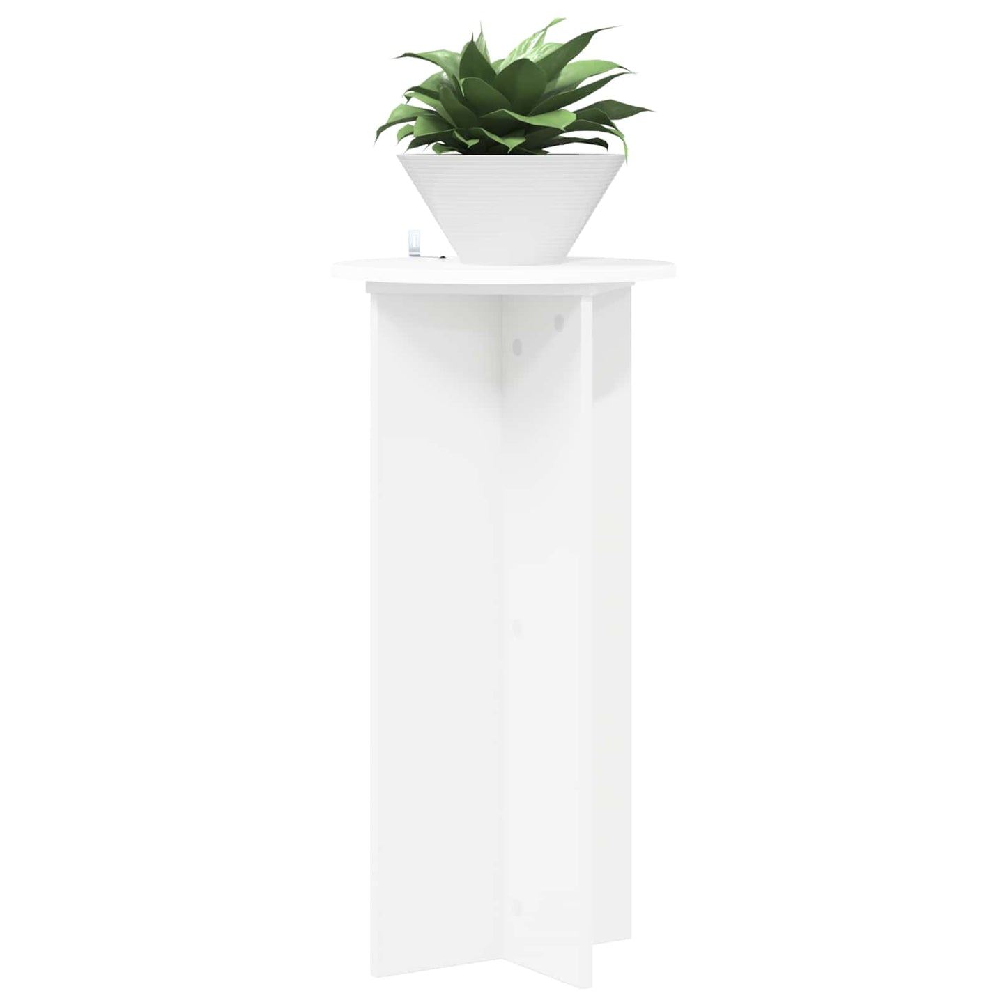 Növényállvány 2 pcs Fehér Ø40 x 80 cm Szerelt Fa