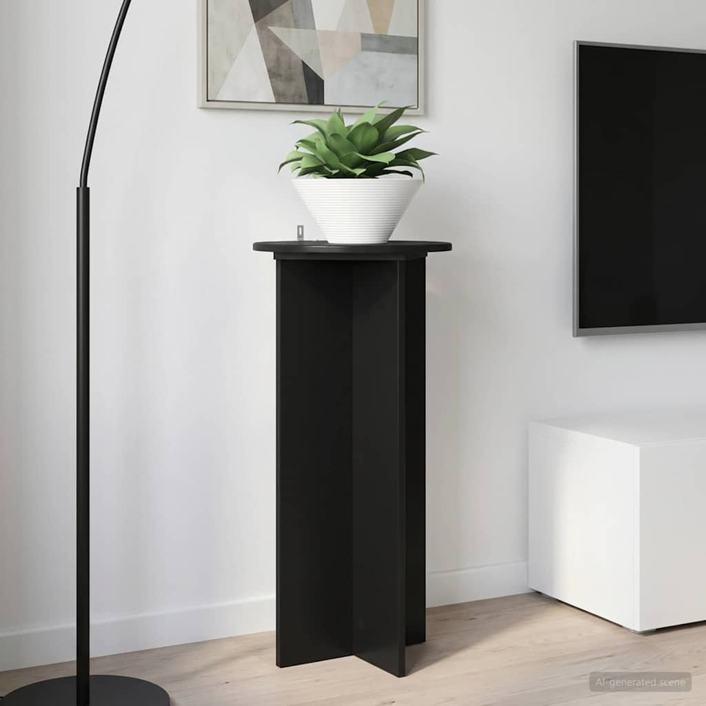 Növényállvány 2 pcs Fekete 40 x 40 x 80 cm Szerelt Fa