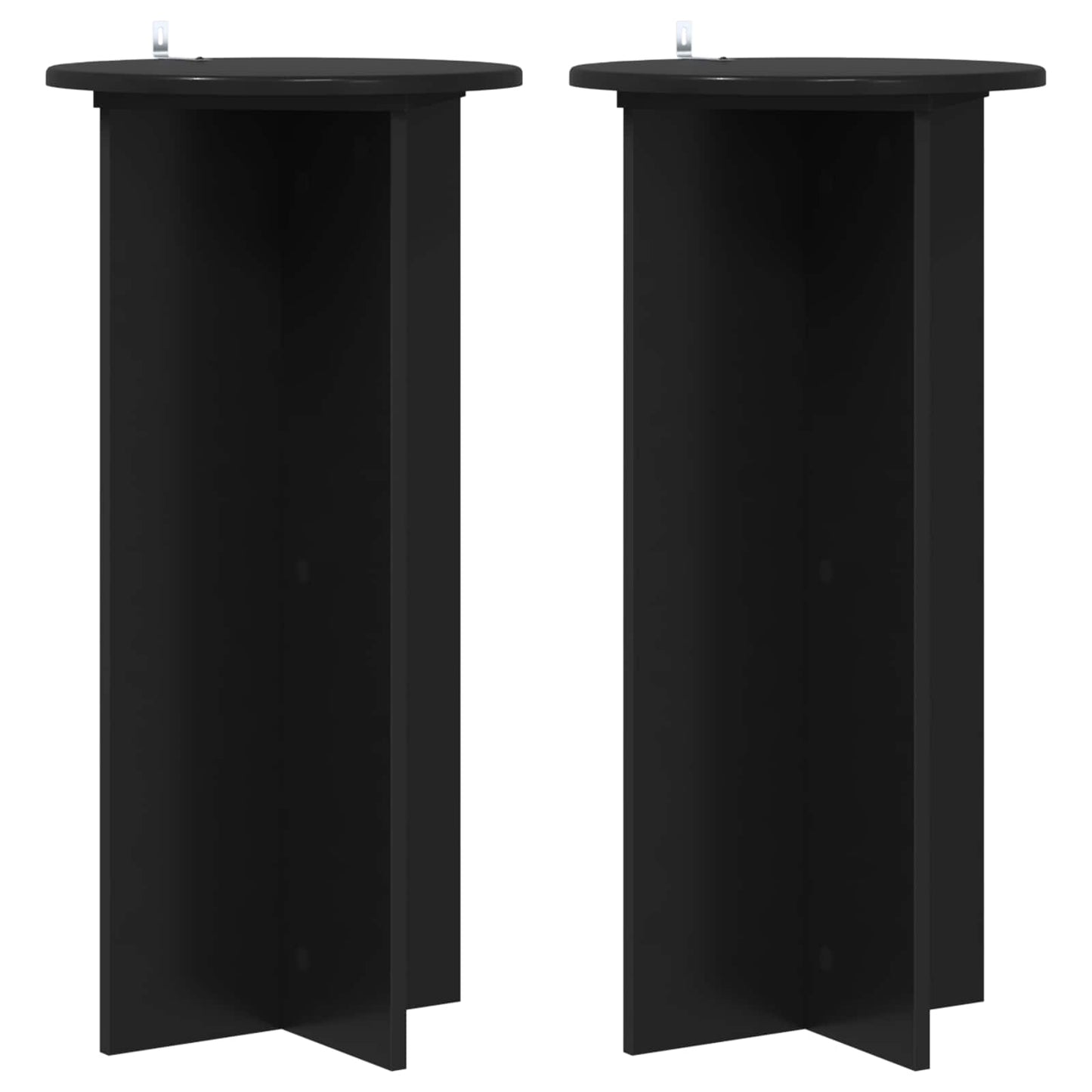 Növényállvány 2 pcs Fekete 40 x 40 x 80 cm Szerelt Fa