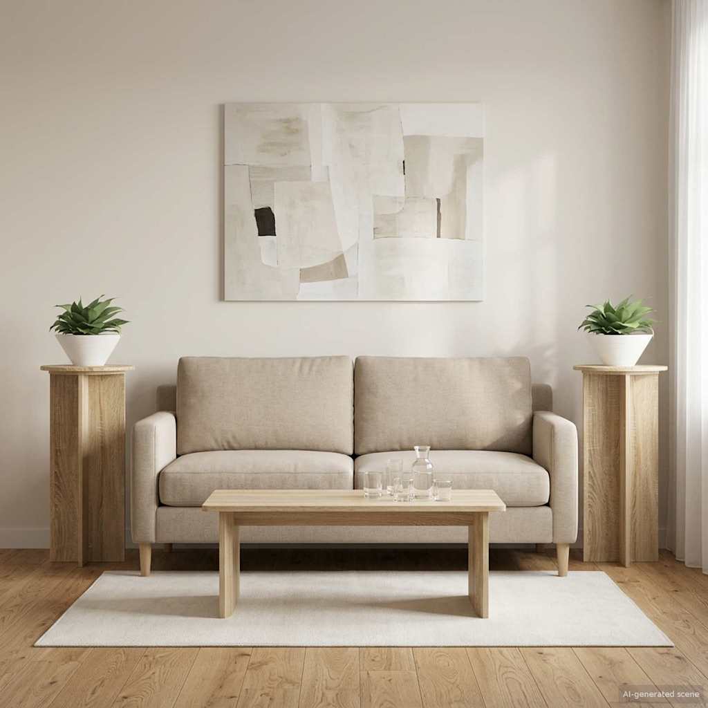 Növényállvány 2 pcs Sonoma Tölgy 40 x 40 x 80 cm Szerelt Fa