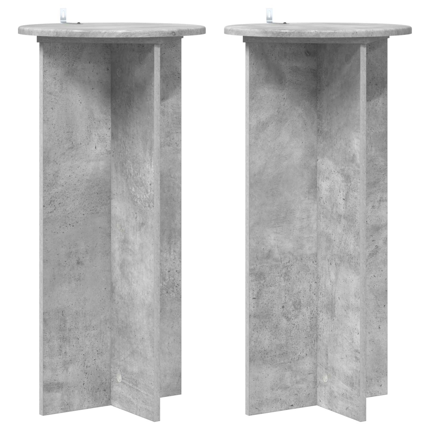 Növényállvány 2 pcs Betonszürke 40 x 40 x 80 cm Szerelt Fa