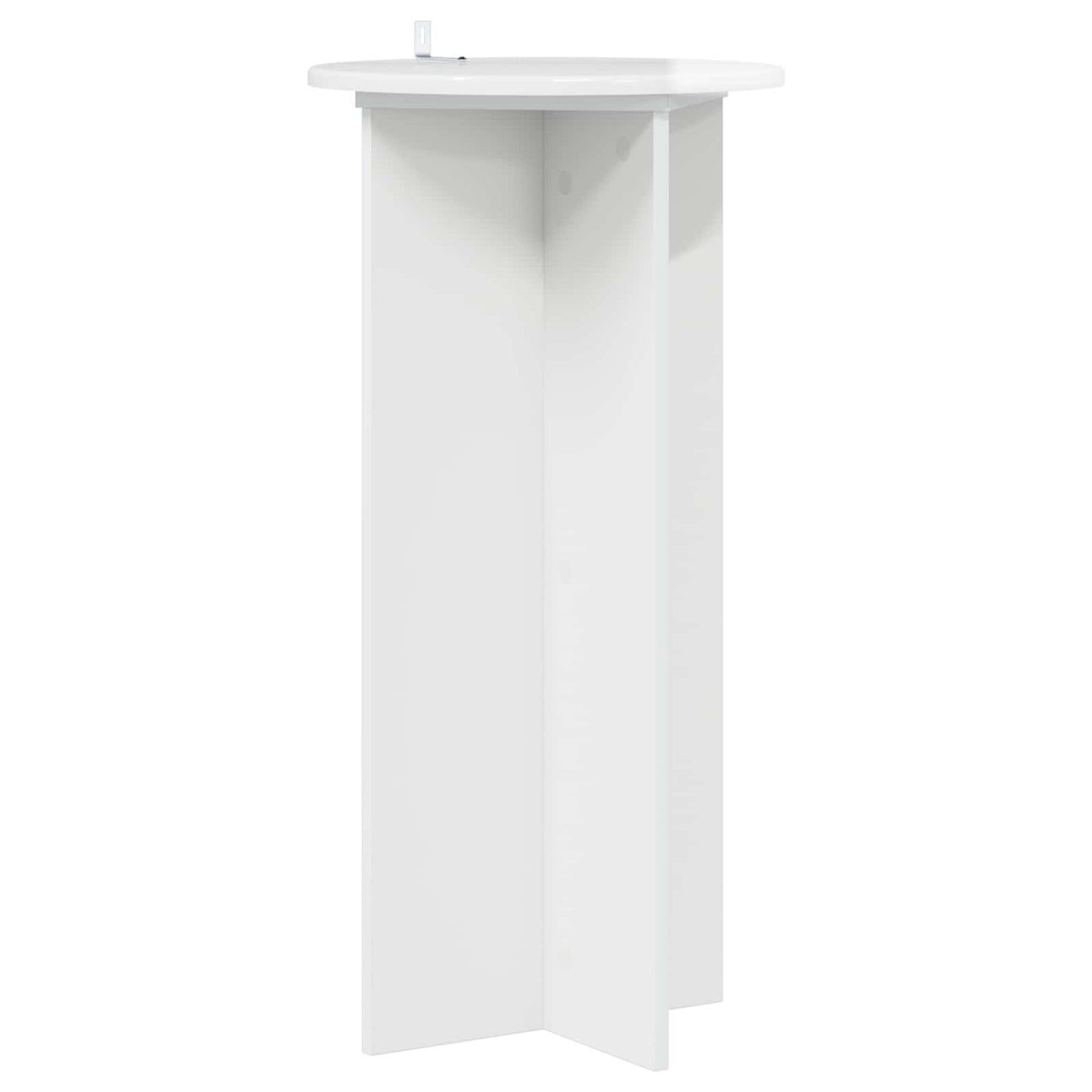 Növényállvány 2 pcs Magasfényű Fehér 40 x 40 x 80 cm Szerelt Fa