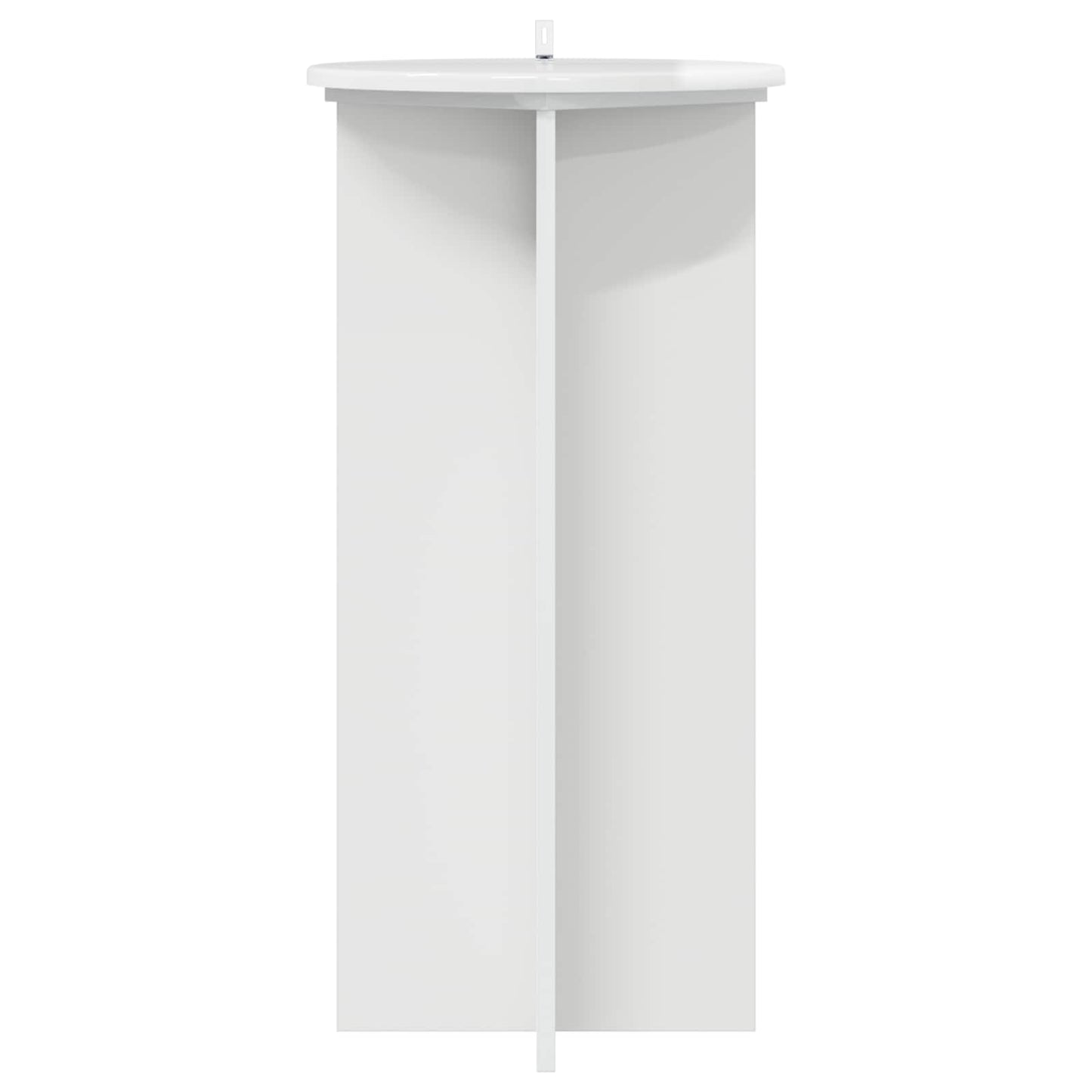 Növényállvány 2 pcs Magasfényű Fehér 40 x 40 x 80 cm Szerelt Fa