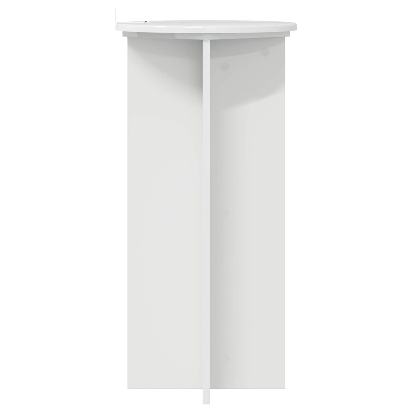 Növényállvány 2 pcs Magasfényű Fehér 40 x 40 x 80 cm Szerelt Fa