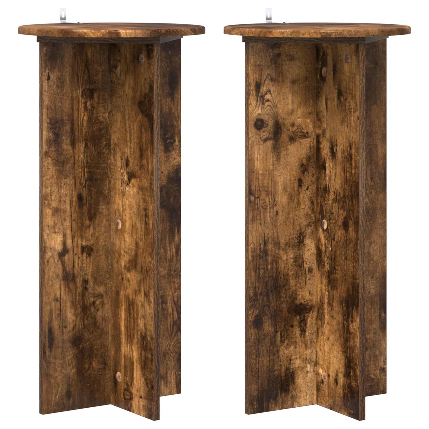 Növényállvány 2 pcs Füstös Tölgy 40 x 40 x 80 cm Szerelt Fa