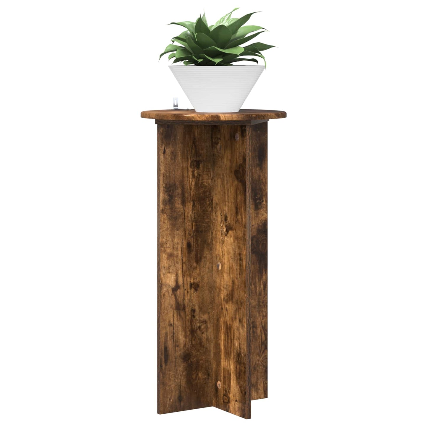Növényállvány 2 pcs Füstös Tölgy 40 x 40 x 80 cm Szerelt Fa