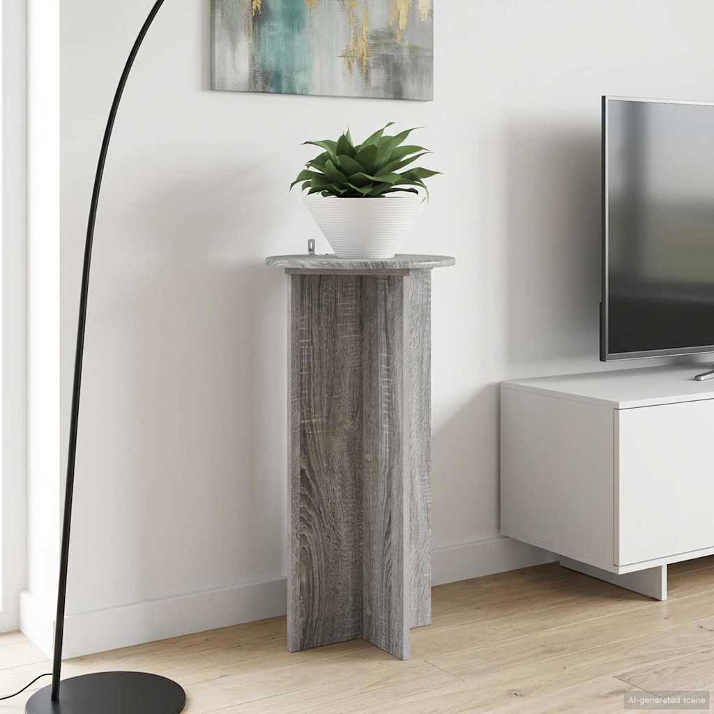 Növényállvány 2 pcs Szürke Sonoma 40 x 40 x 80 cm Szerelt Fa