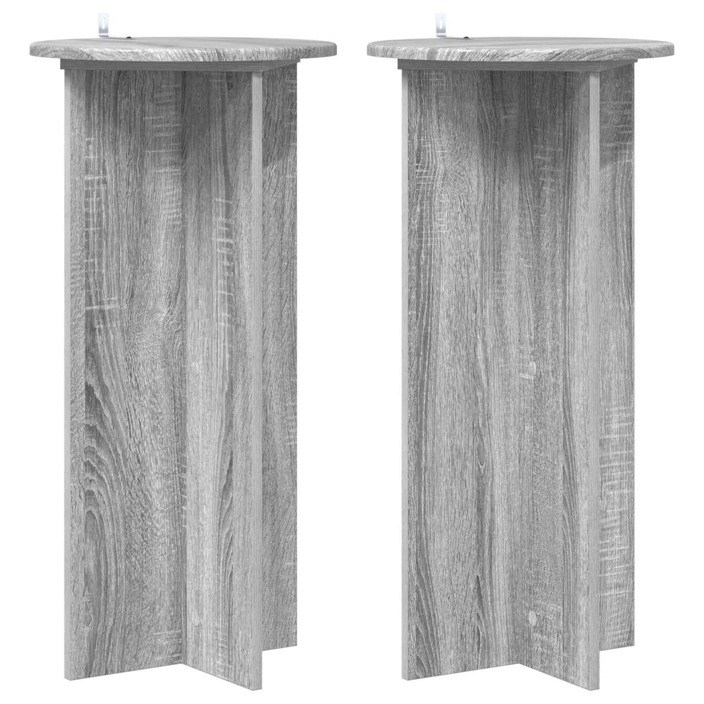 Növényállvány 2 pcs Szürke Sonoma 40 x 40 x 80 cm Szerelt Fa