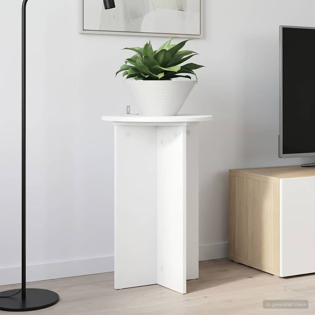Növényállvány 2 pcs Fehér Ø40 x 60 cm Szerelt Fa