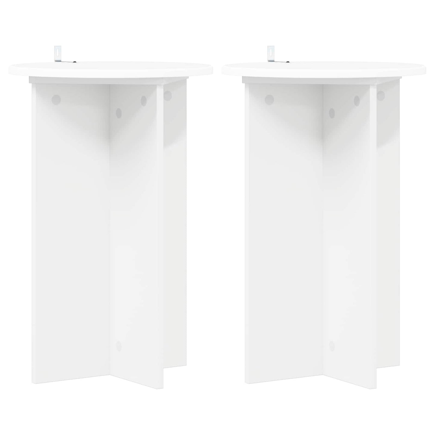 Növényállvány 2 pcs Fehér Ø40 x 60 cm Szerelt Fa