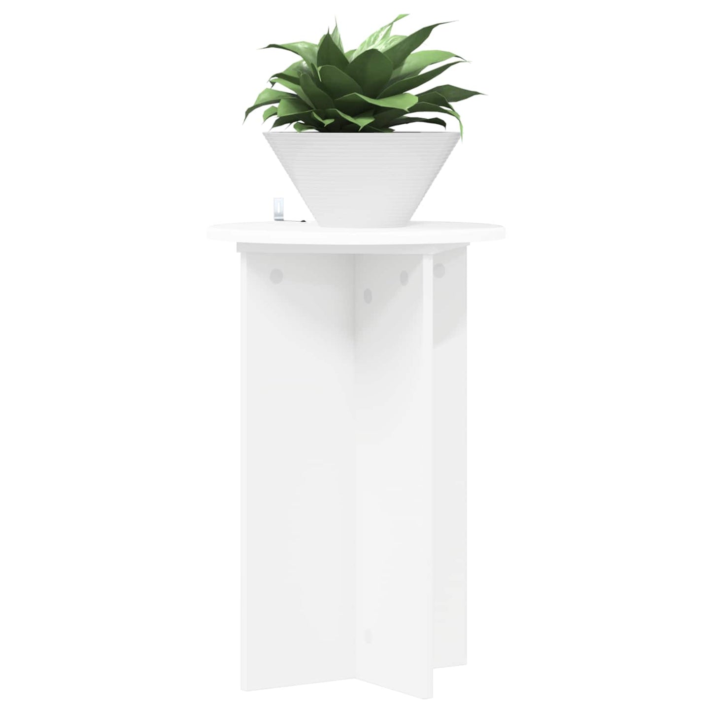 Növényállvány 2 pcs Fehér Ø40 x 60 cm Szerelt Fa