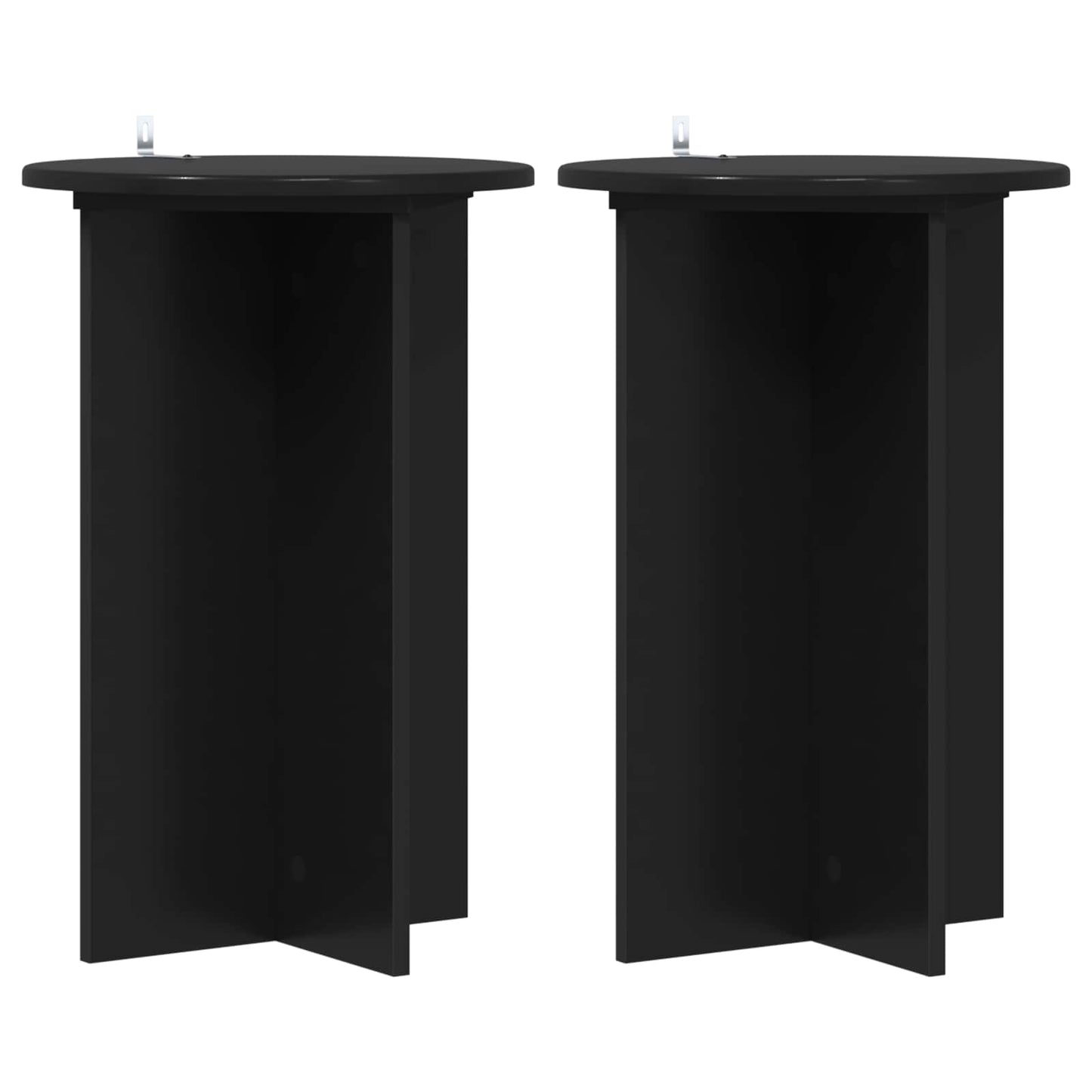 Növényállvány 2 pcs Fekete Ø40 x 60 cm Szerelt Fa