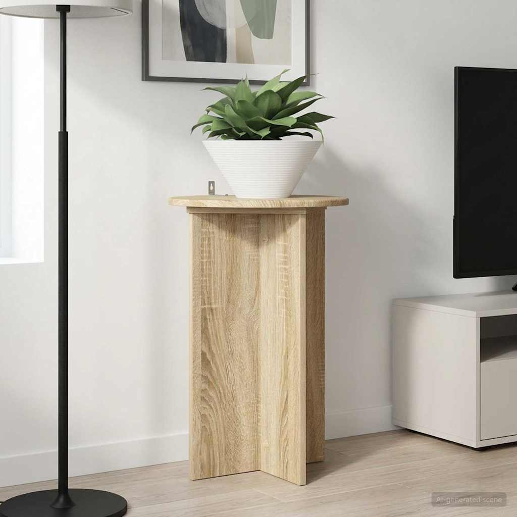 Növényállvány 2 pcs Sonoma Tölgy Ø40 x 60 cm Szerelt Fa