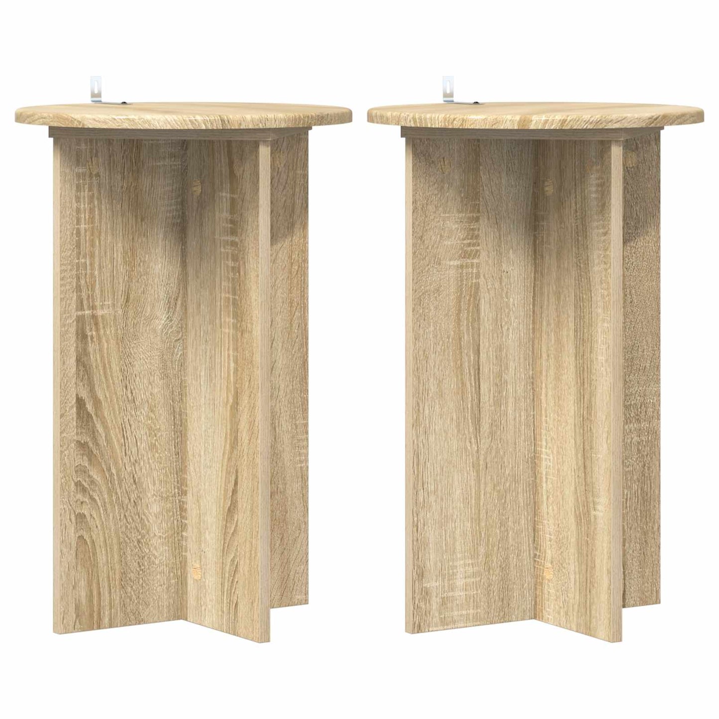 Növényállvány 2 pcs Sonoma Tölgy Ø40 x 60 cm Szerelt Fa