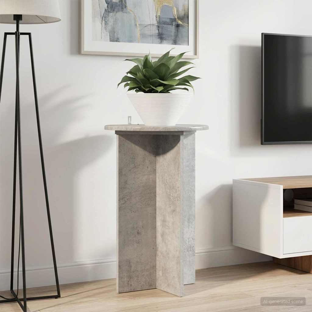 Növényállvány 2 pcs Betonszürke Ø40 x 60 cm Szerelt Fa