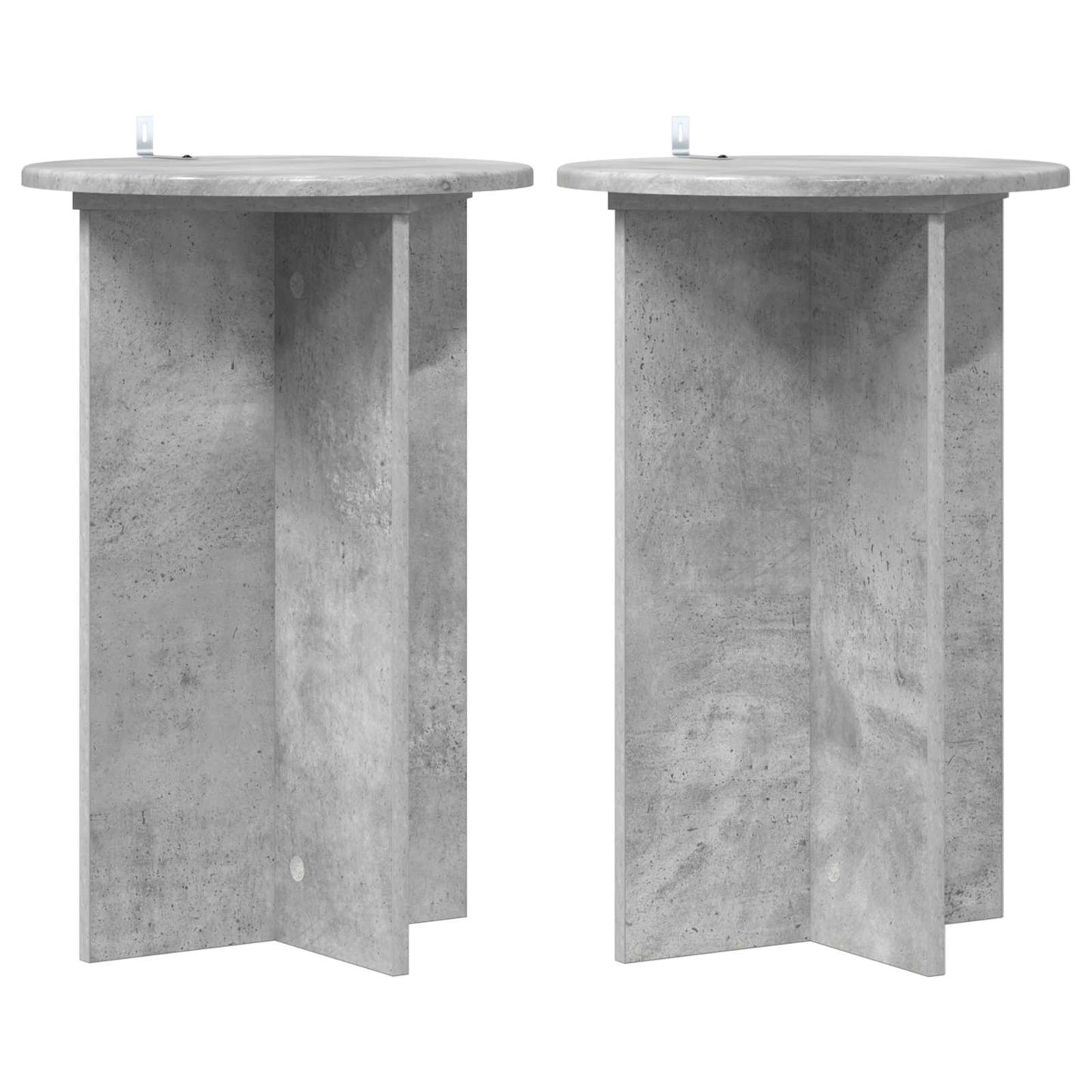Növényállvány 2 pcs Betonszürke Ø40 x 60 cm Szerelt Fa