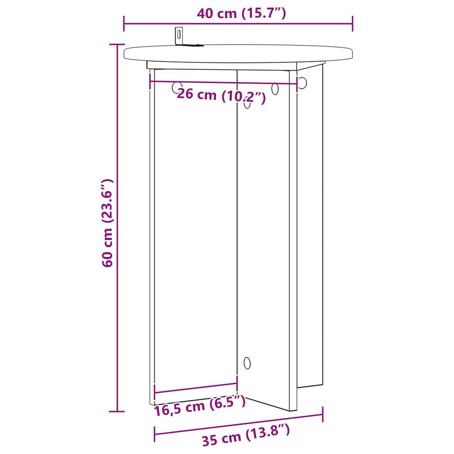 Növényállvány 2 pcs Betonszürke Ø40 x 60 cm Szerelt Fa